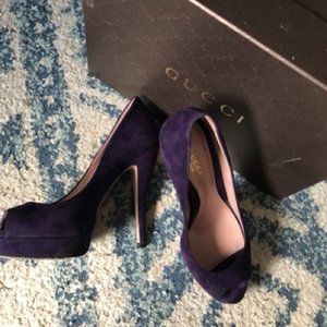 Gucci Melanzana Purple Heels